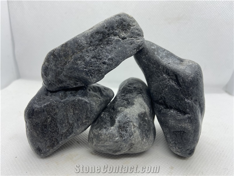 Black Marble Tumbled Pebble Stone