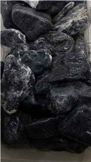 Black Marble Tumbled Pebble Stone