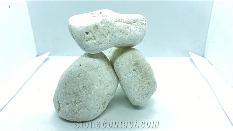 Dalmatian Cream Limestone Pebble Stones