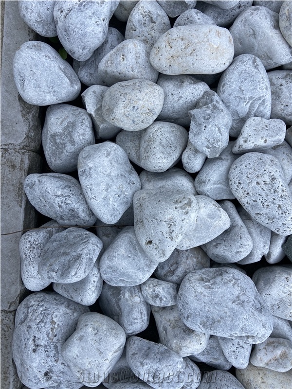 Moon Gray Marble Pebble Stone