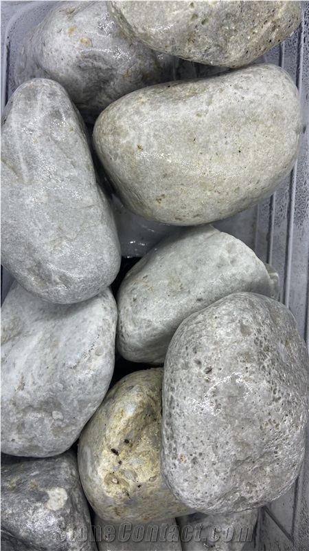 Moon Gray Marble Pebble Stone
