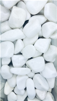 White Marble Tumbled Pebble Stone