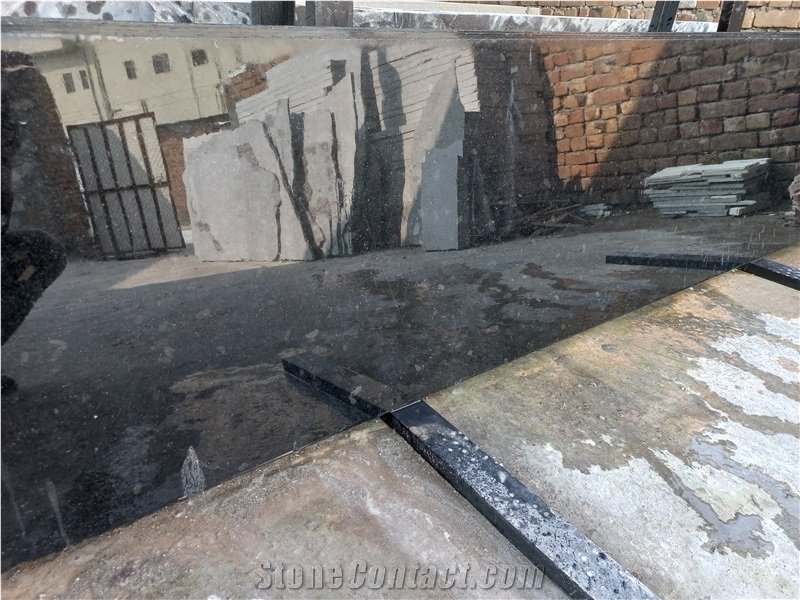 Black Pearl Granite Slabs, Polished