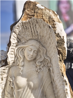Viet Nam Opal White Marble Garden Decor Statue