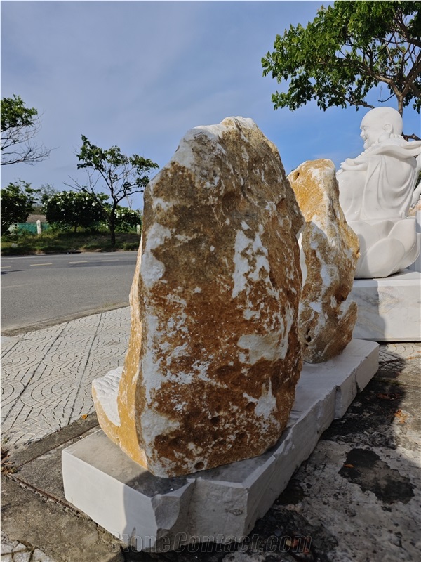 Viet Nam Snow White Marble Abstract Sculpture