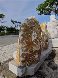 Viet Nam Snow White Marble Abstract Sculpture