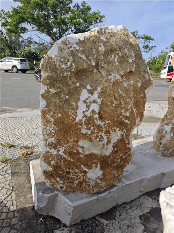 Viet Nam Snow White Marble Abstract Sculpture