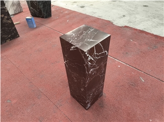 Rosa Levanto Marble Plinth Pedestal Column