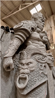 Black Myth Wukong Stone Statue Carving Crafts