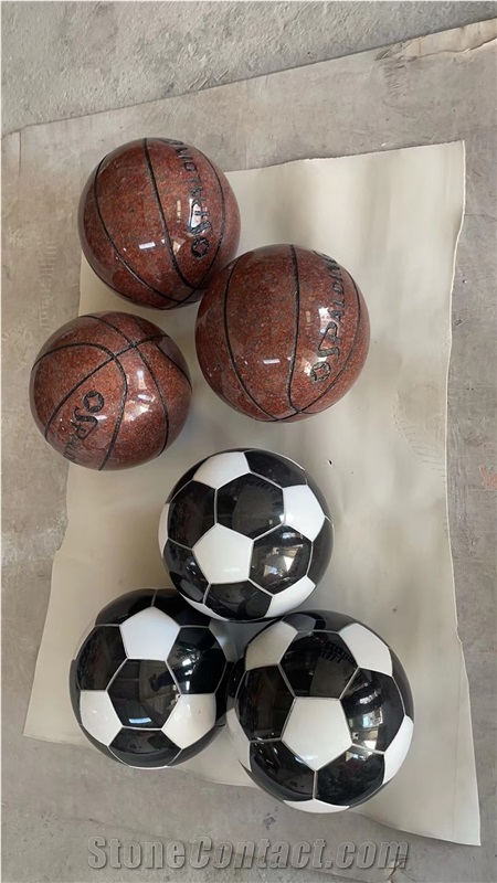 Indian Red Granite Basketball Stone Crafts