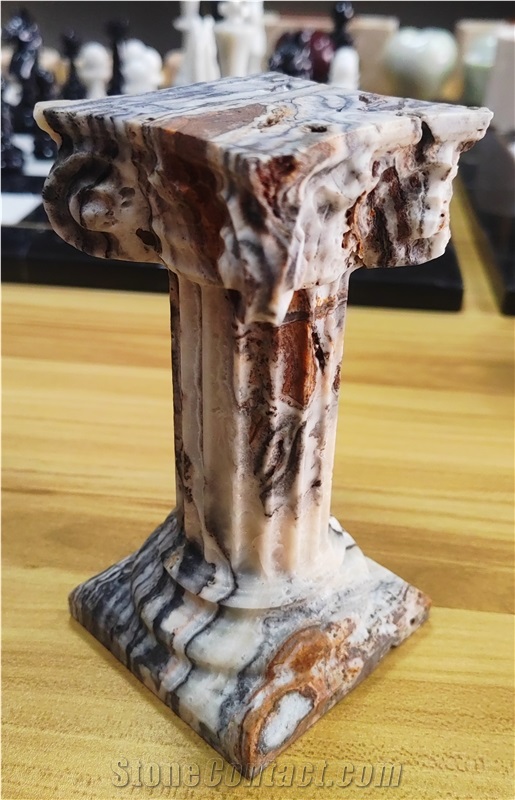 Brown Fantasy Traonyx  Roman Pillar For Candle Holder