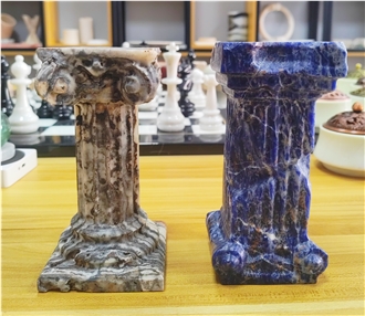 Brown Fantasy Traonyx  Roman Pillar For Candle Holder