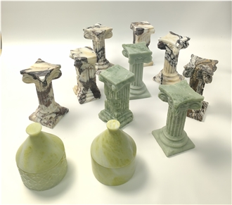 Brown Fantasy Traonyx  Roman Pillar For Candle Holder
