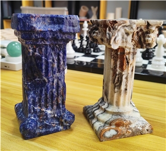 Brown Fantasy Traonyx  Roman Pillar For Candle Holder