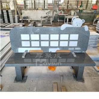 Light Gery Granite Urban Bench Garden Bench