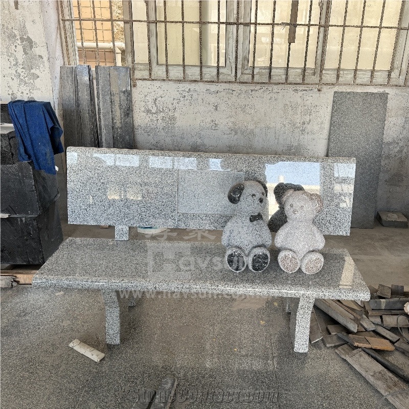 Light Gery Granite Urban Bench Garden Bench
