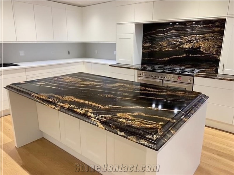 Black Cosmic Granite Slabs, 180*130 Cm