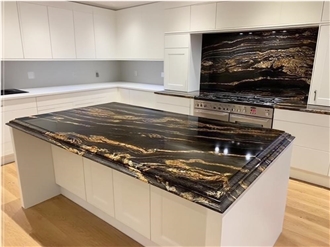 Black Cosmic Granite Slabs, 180*130 Cm