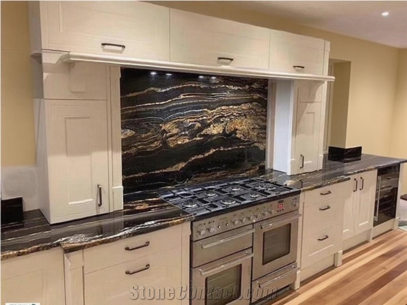 Black Cosmic Granite Slabs, 180*130 Cm