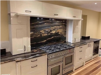 Black Cosmic Granite Slabs, 180*130 Cm