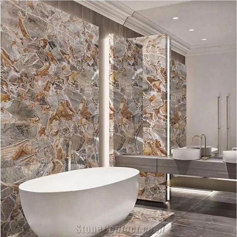 Luxury Versailles Gold Marble Slabs