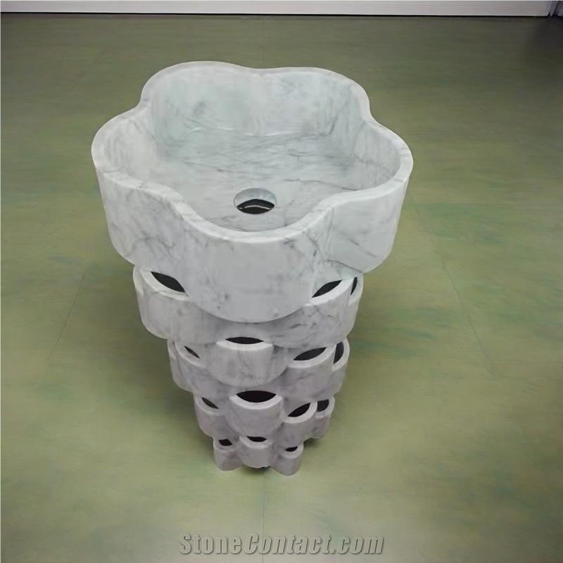 Natural Marble Free Standing Wash Basins