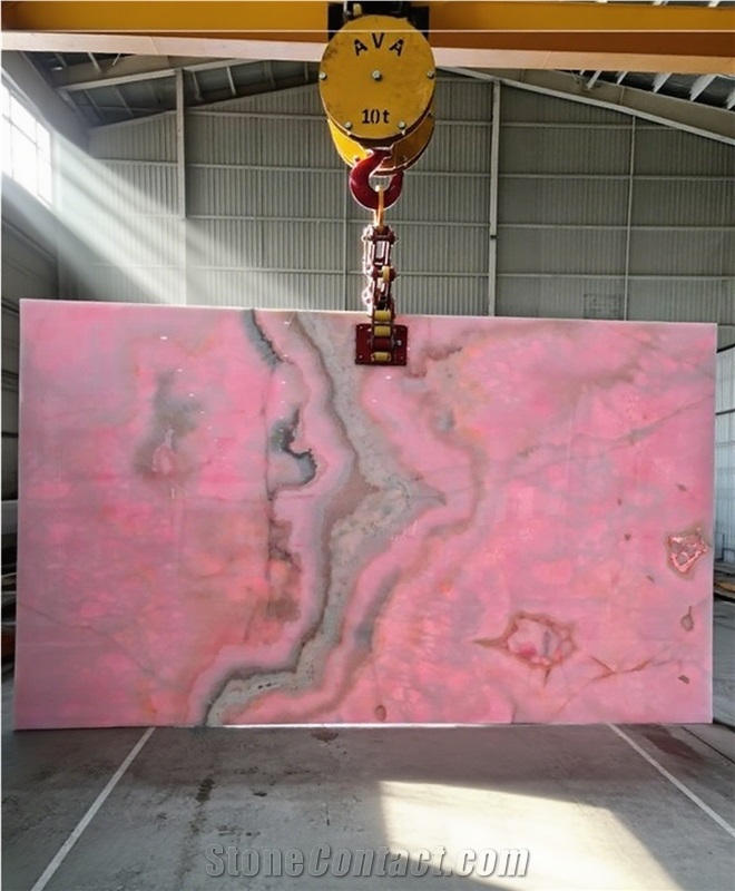 Natural Pink Onyx Slabs