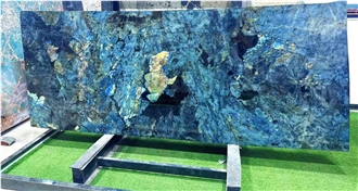 Blue Emerald Granite Big Slabs