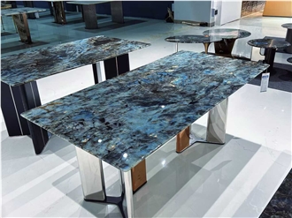 Blue Emerald Rectangle  Restaurant Table Tops