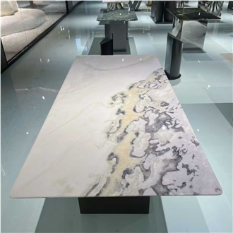 Fendi White Marble Dining Tops, Work Tops
