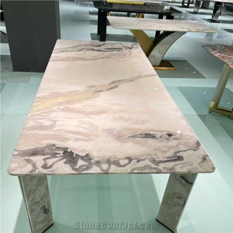 Fendi White Marble Table Cafe Table Tops