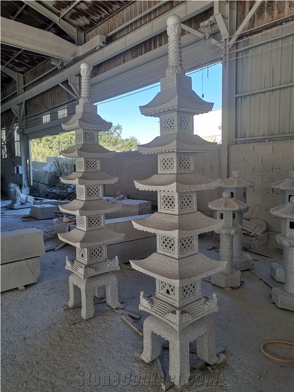 Granite Pagoda Garden Ornament