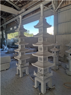 Granite Pagoda Garden Ornament