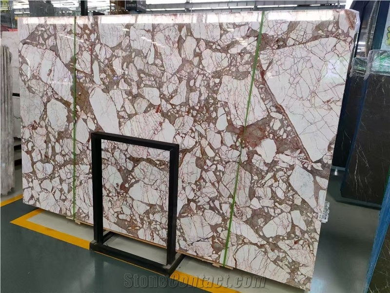 Italian Bulgari Viola Calacatta Pink Marble Slabs