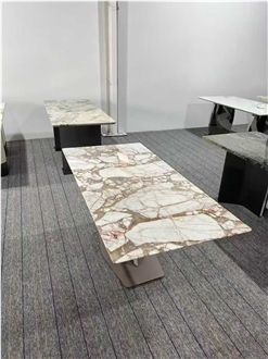 Italian Bulgari Viola Calacatta Pink Marble Slabs