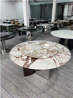 Italian Bulgari Viola Calacatta Pink Marble Slabs