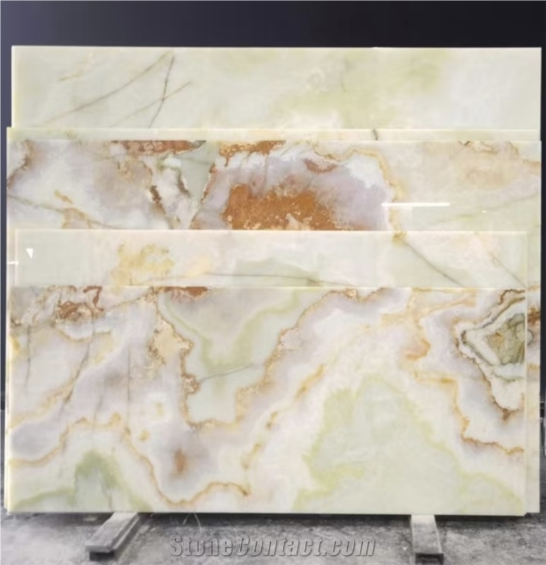 Light Jade Green Onyx Slabs