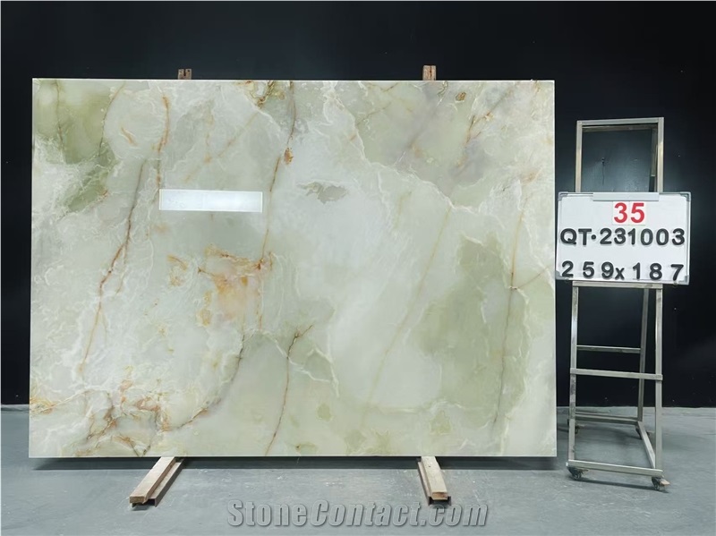 Light Jade Green Onyx Slabs