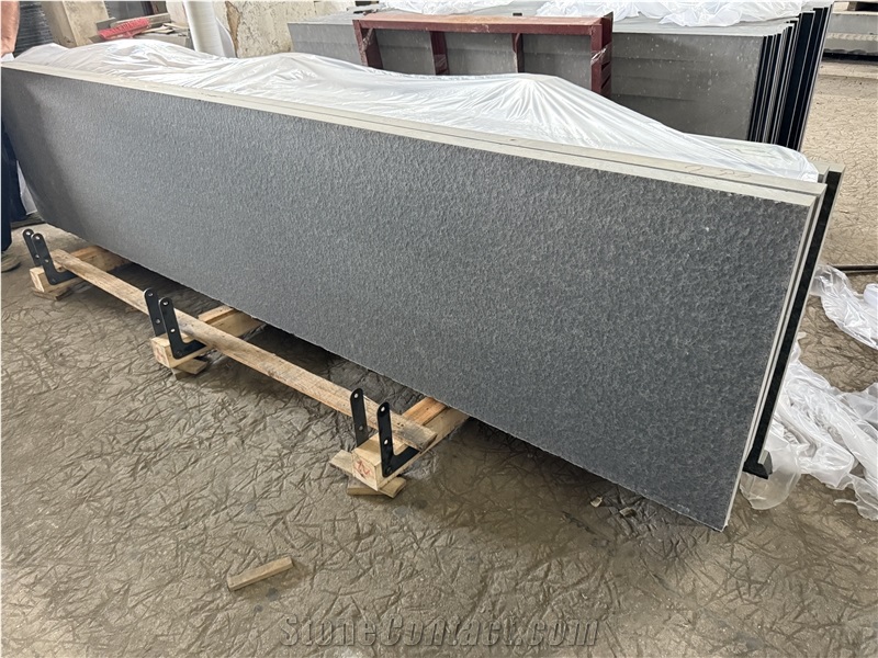 Mongolia Black Granite Flamed Slabs