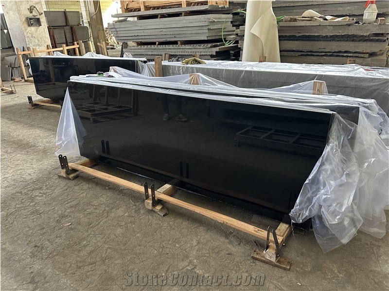 Mongolia Black Granite Flamed Slabs