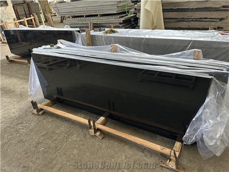Mongolia Black Granite Flamed Slabs