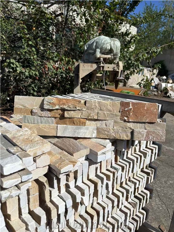 Multicolor Slate Ashlar Stone Veneer