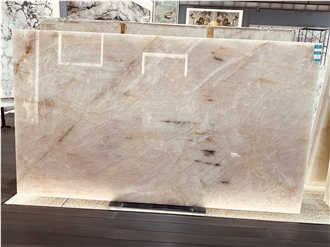 Cristallo Pink Quartzite Slabs