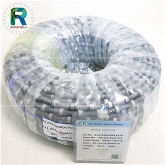 11.5Mm Romatools Diamond Wire Saw For Marble Mine Quarrying