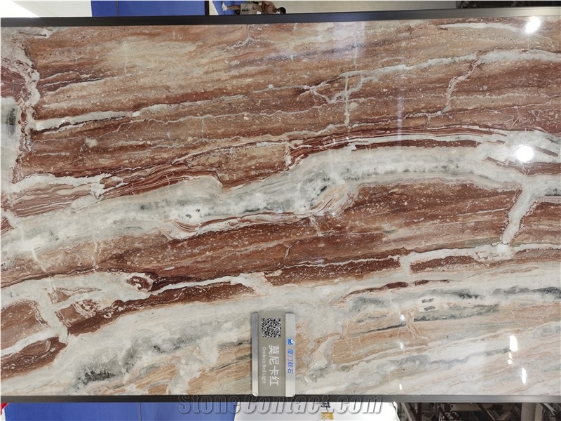 Arabescato Orobico Rosso Marble Slab