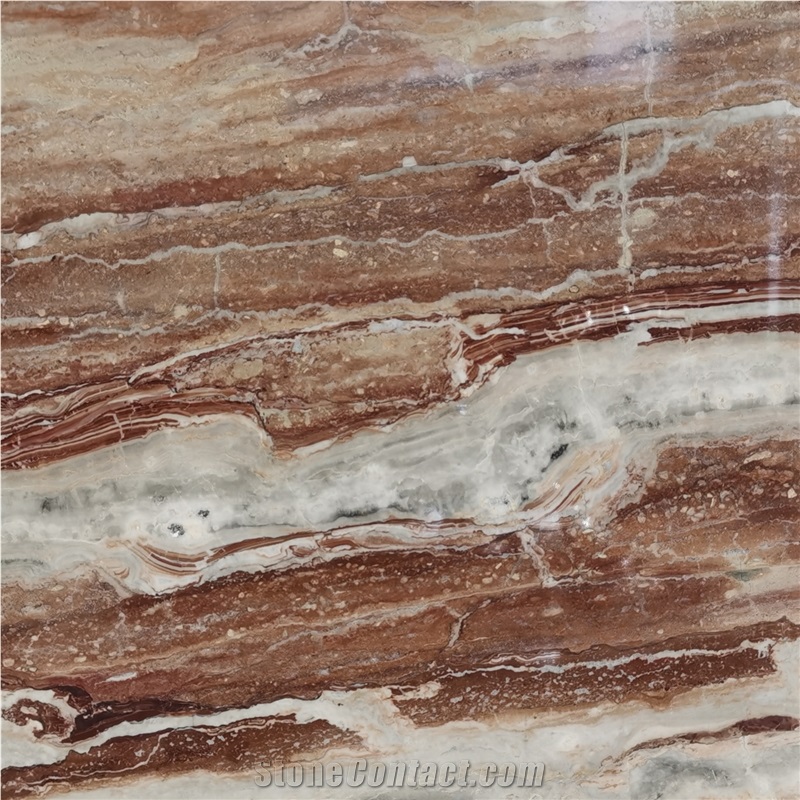 Arabescato Orobico Rosso Marble Tile