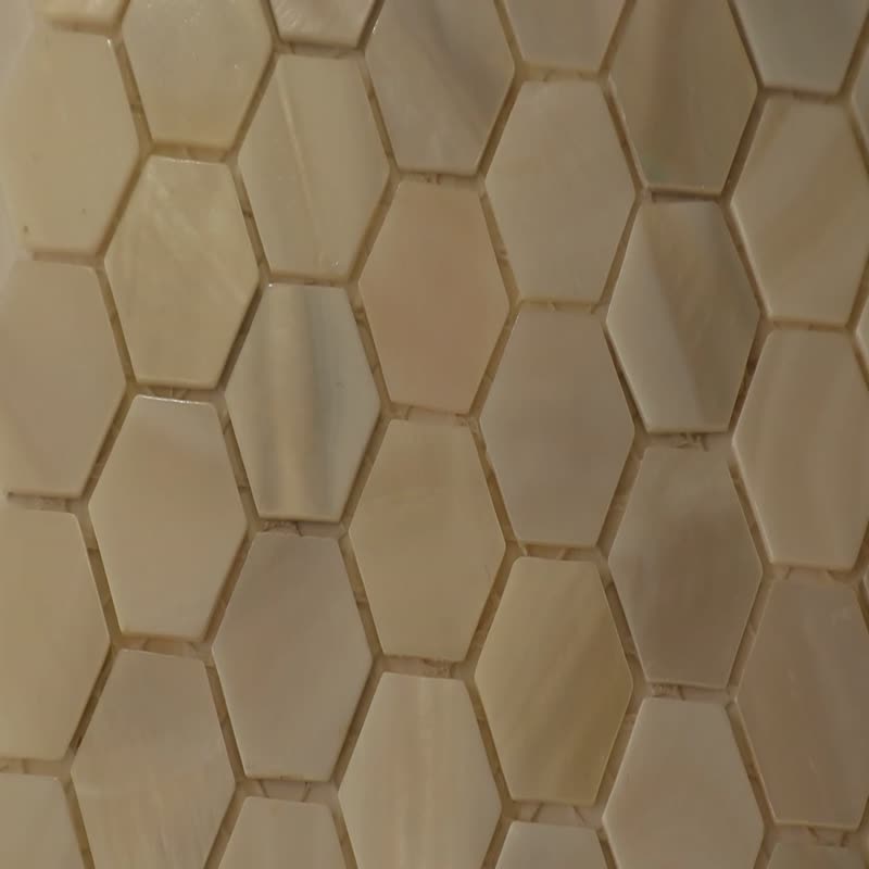 Cream White Dimond Mother Of Pearl Shell Mosaic for Wall Dec