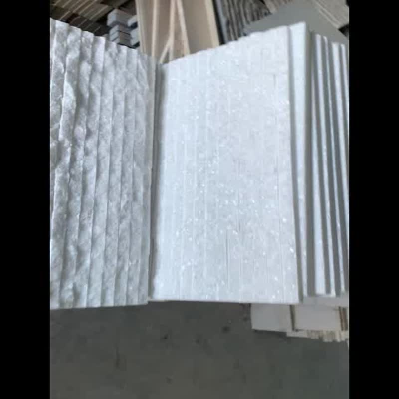 Crystal White Chiseled Walling Ledge Stone