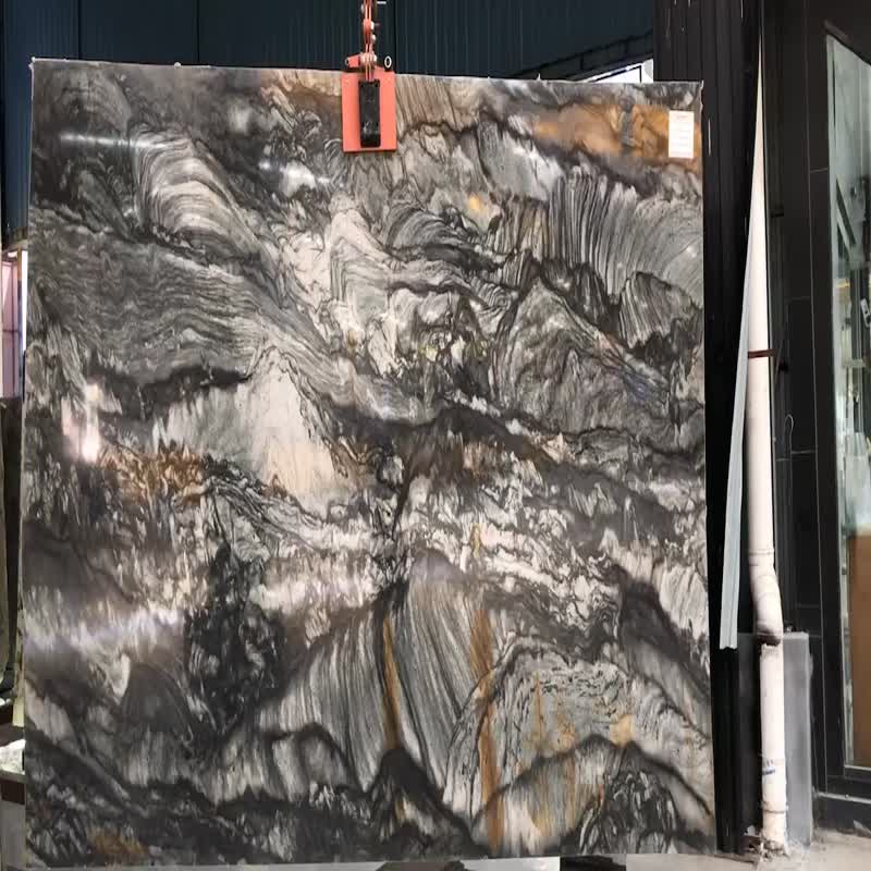 Brazil Black Fantasy Quartzite Granite Slab