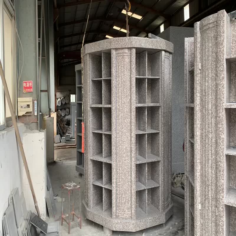 Cemetery Cremation Granite Mausoleum Two Niche Columbarium